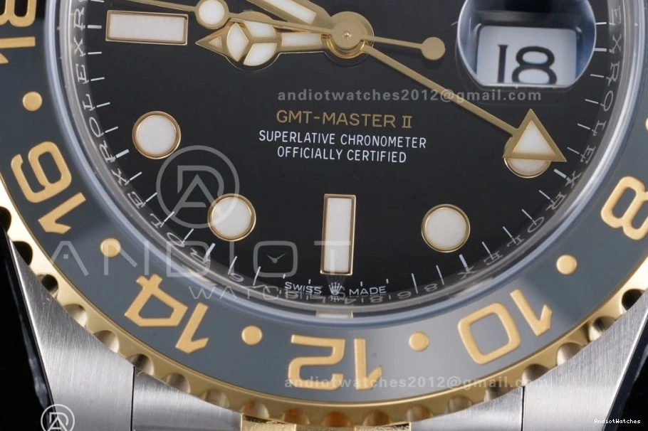 1:1 Dial Best GRNR Weight) WeatherProof CHS Black 126713 II on 881 GMT-Master Bracelet SS SH3285 New YG (Gain ARF Edition Clone Super 1013